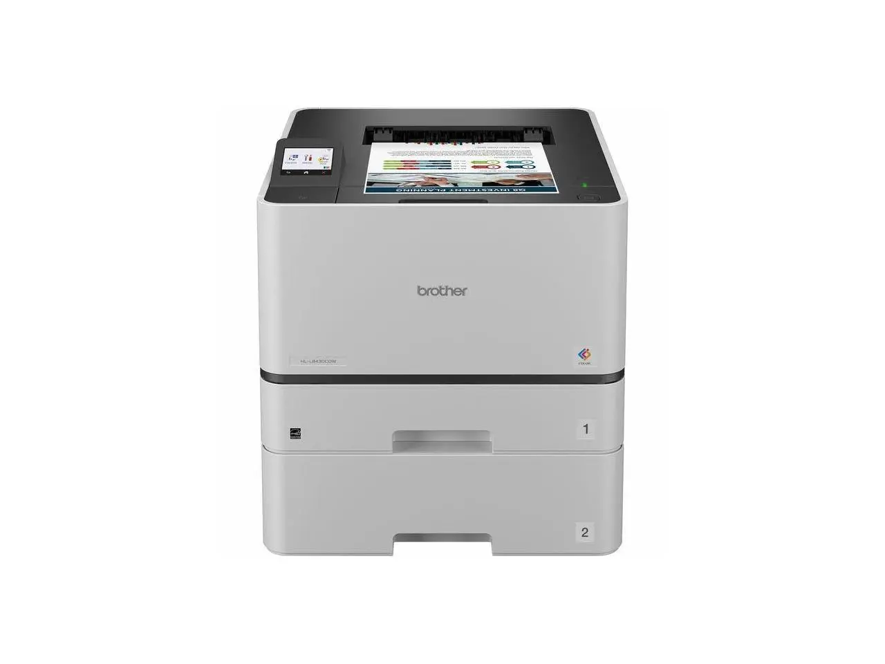 Brother HL-L8430CDWT Business Color Laser Printer - Dual Paper Trays, Low-Cost Printing, and Wireless Networking - Up to 33ppm color / black-2400 x 600 dpi - Wi-Fi - Gigabit Ethernet