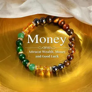 Fashion Money-Attracting Bracelet –   Wealth & Prosperity Wristlet,   Charm, Daily Wear Accessory, Perfect Birthday GiftMoney Bracelet, Wealth Bracelet, Prosperity Wristlet,   Charm,   Bracelet, Fashion Jewelry, Dai Good Luck natural Stone(Sheet)