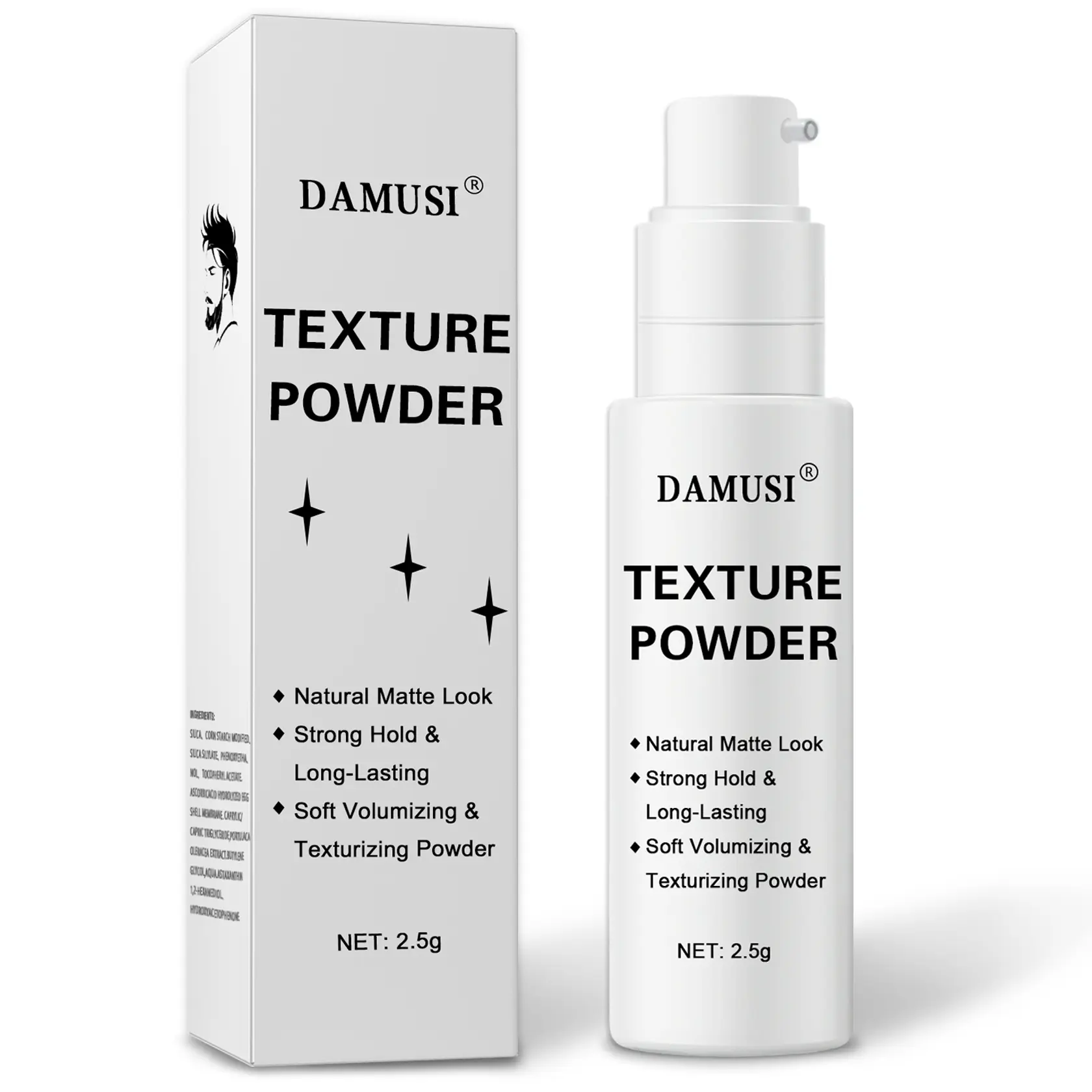 QIUFSSE Instant Hair Volumizing Powder, Non-Greasy & Matte Finish Styling Texture Powder, Long-Lasting Hair Texturizing Spray for Fluffy & Voluminous Hair, All Hair Colors