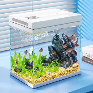 Craftsboys Aquarium Starter Kits, Nano Glass Fish Tank with Led Light and Complete Filter System