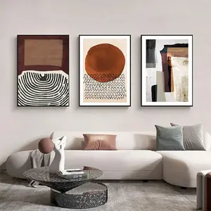 Abstract Art Unframed Painting, Graphic Prints, Modern Abstract Design, 3 Counts/set Modern Canvas Wall Art, Decorative Artwork, Wall Decor for Home Living Room Bedroom Office School