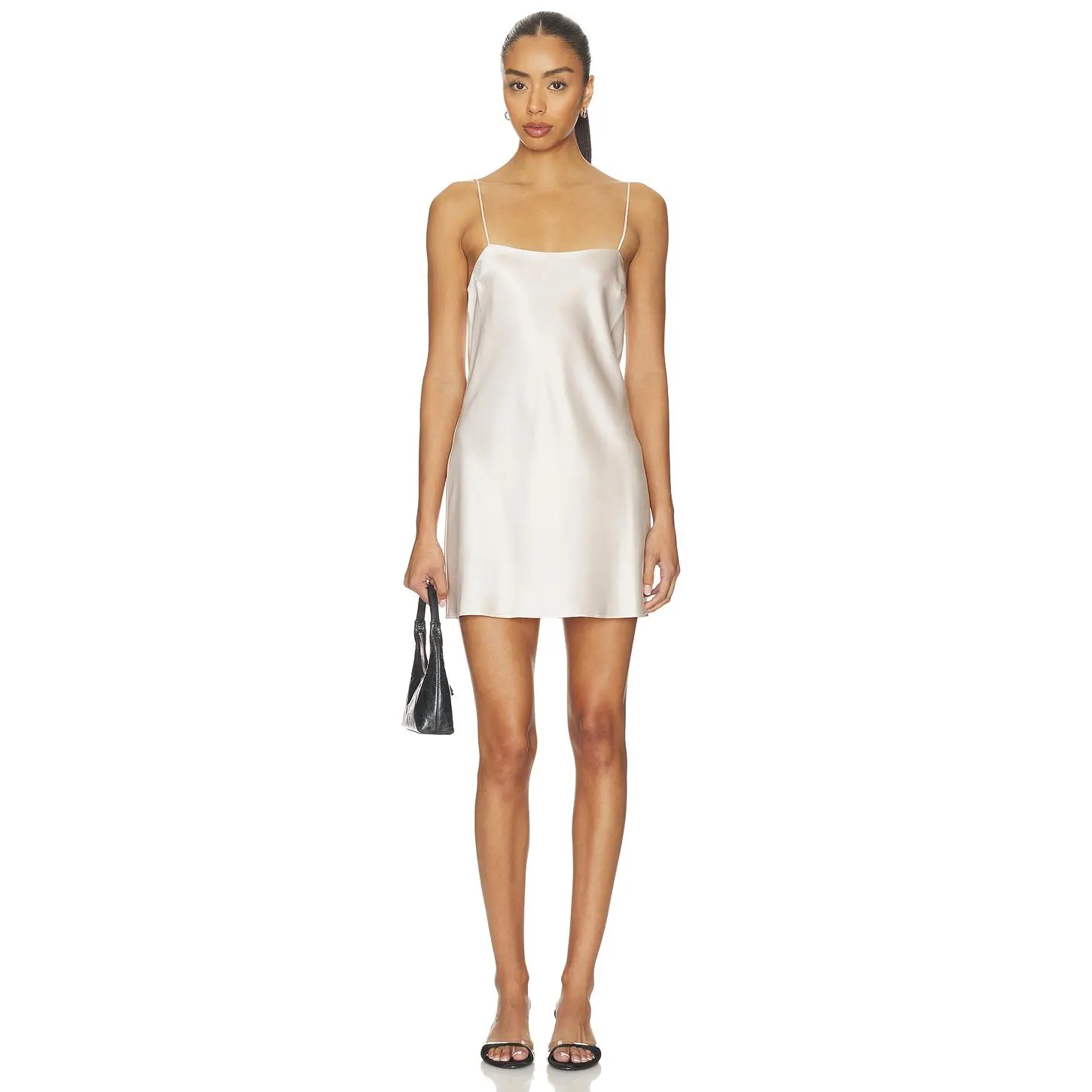EAVES Roux Silk Mini Dress in Blush