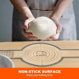 Silicone Bread Sling for Dutch Oven Liners, Non Stick 2 PCS, Easy Clean Reusable Silicone Bread Baking Mat with Long Handles, Easy to Transfer Sourdough Bread, Round  #Summervibes