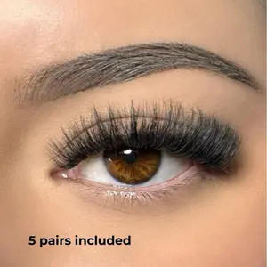 5 Pairs of "Showgirl" 3D Lashes, like a Las Vegas Showgirl these lashes are beautiful, voluminous and feathery.