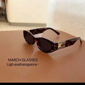 March Glasses 2024 New Fashion Oval Sunglasses Women Men Trendy Cool Sun Glasses Ladies Street Shot Retro Premium Eyewear Gafas De Sol UV400