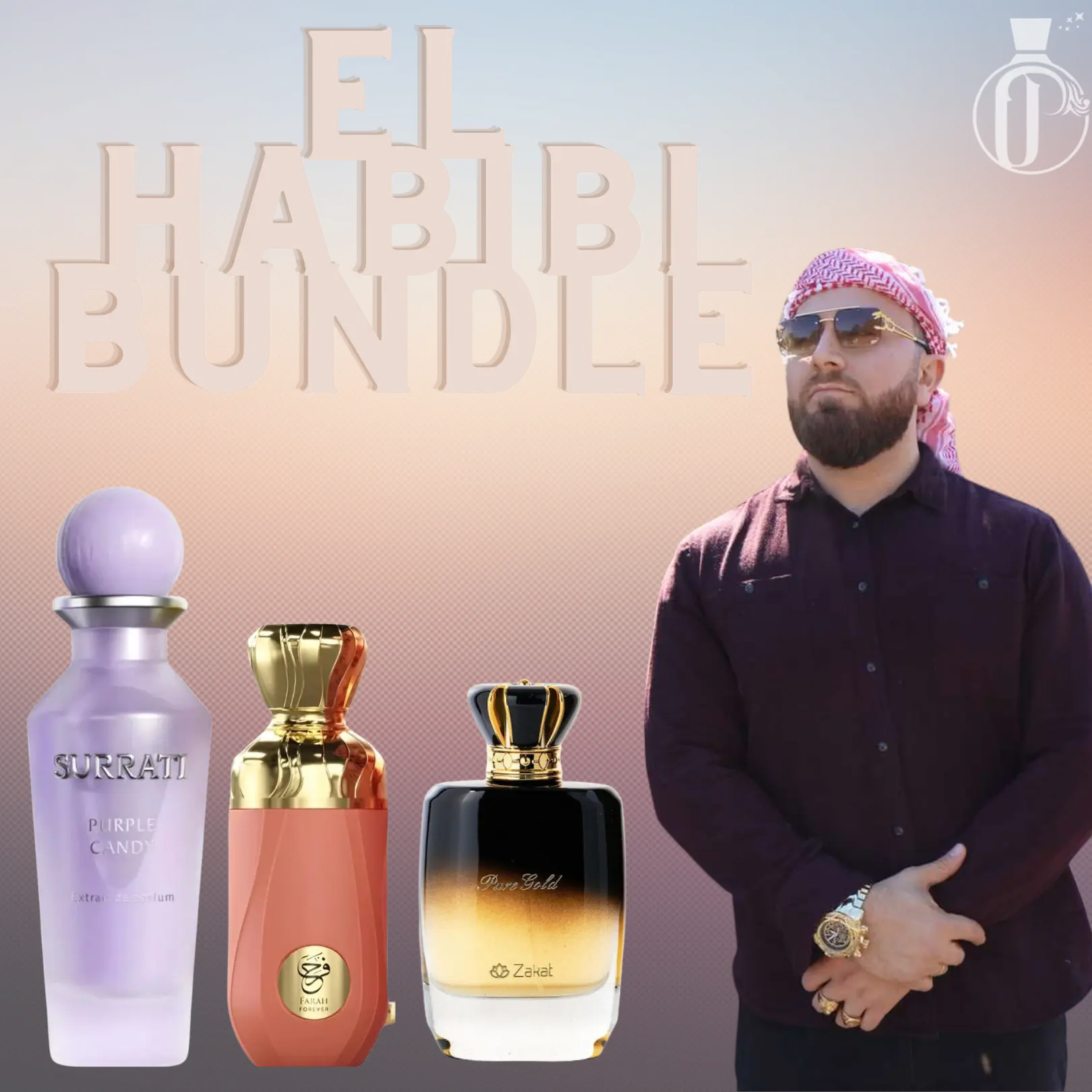 Habibi 100ml Bundle Set, Women's Eau-Extrait De Parfum Collection - Farah Forever, Surrati Purple Candy, Pure Gold with Bergamot, Lemon & Fresh Spark Tea Notes
