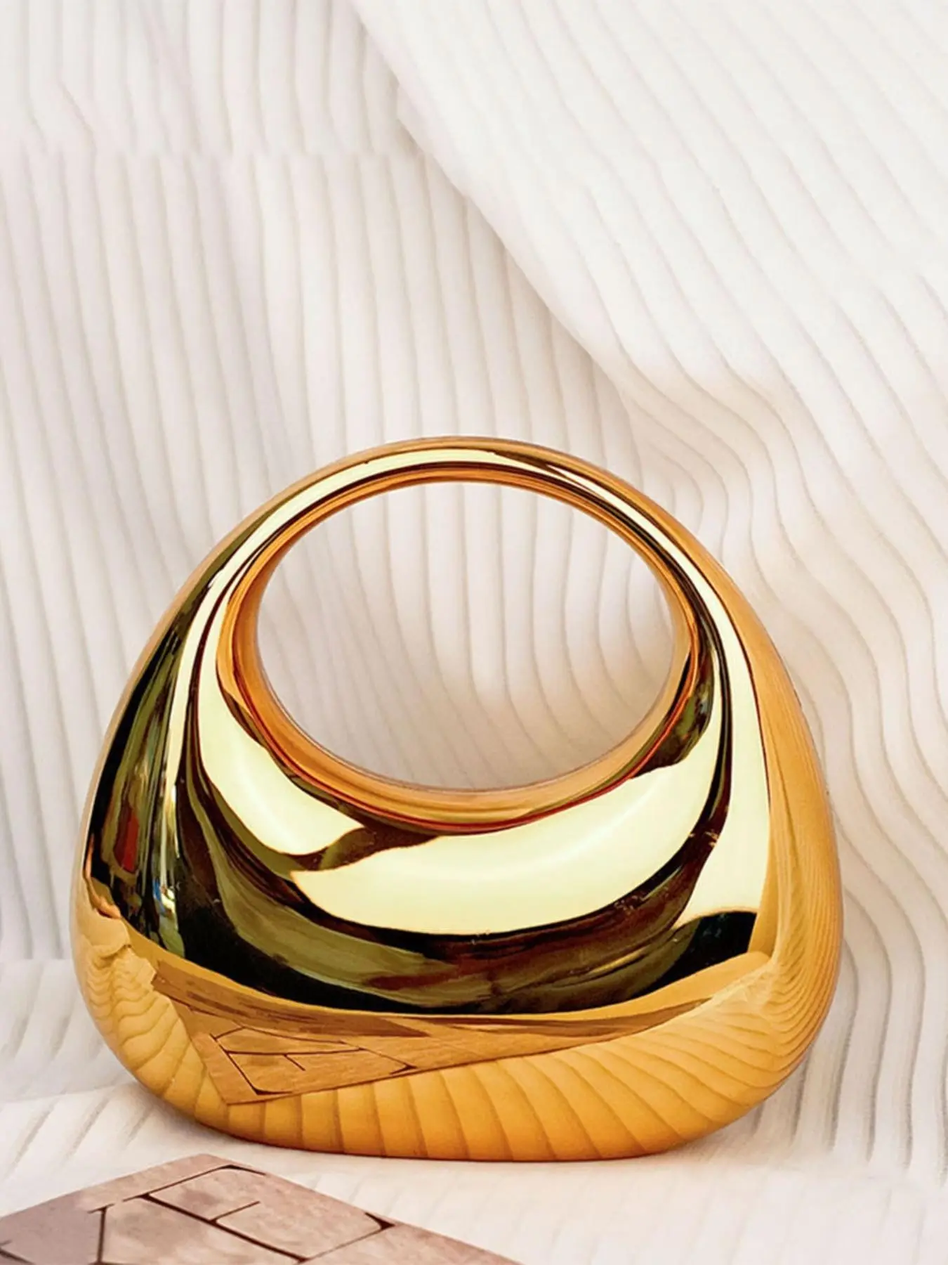 Women's Exquisite Evening Bag, Metal Handheld Bag, Fashion Elegant Handbag