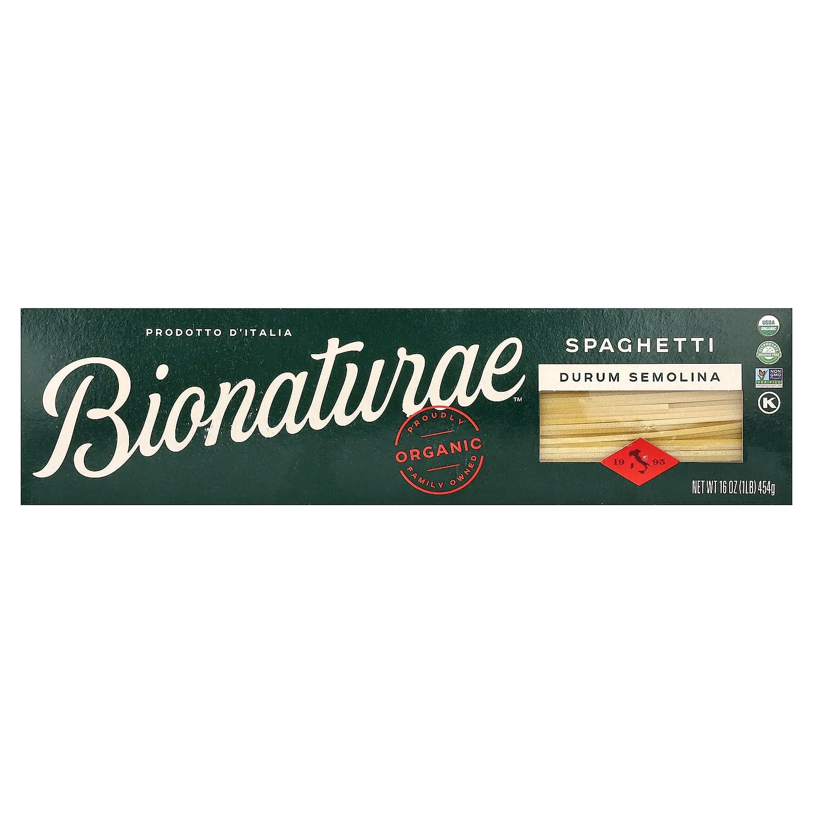 Bionaturae Organic Durum Semolina Spaghetti, 16 oz (454 g)