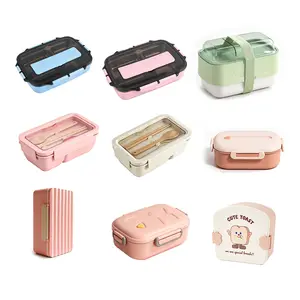 9 Pcs Multi-Style Lunch Box Set, Includes 1000ml Stainless Steel Bento Boxes, BPA-Free Food-Safe Containers for Kids & Adults, Durable for On-the-Go Meals