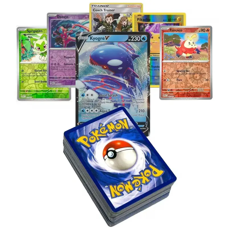 50x Official Pokemon Cards Collection w/ 5 Foils in Any Combination and at Least 1 Rarity, GX, EX, FA, Tag Team, Or Secret Rare