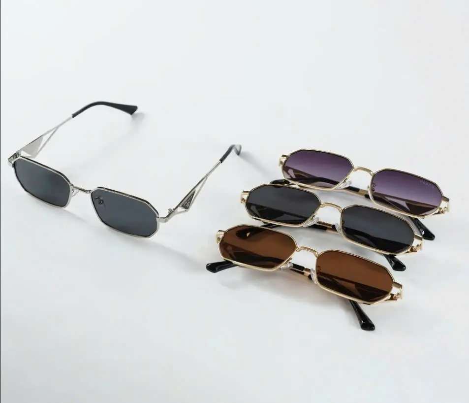 Designer Inspired Chunky Sunglasses – Retro Streetwear Rectangle UV400 Shades for Men Women Outdoor Activities