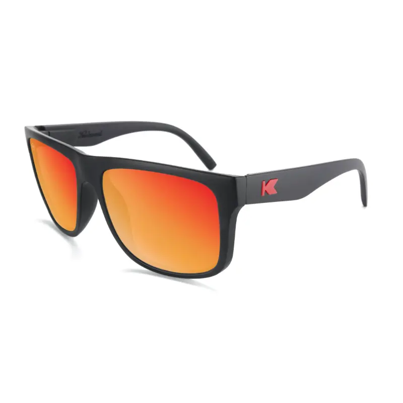 Sunglasses by Knockaround - Torrey Pines - Matte Black / Red Sunset