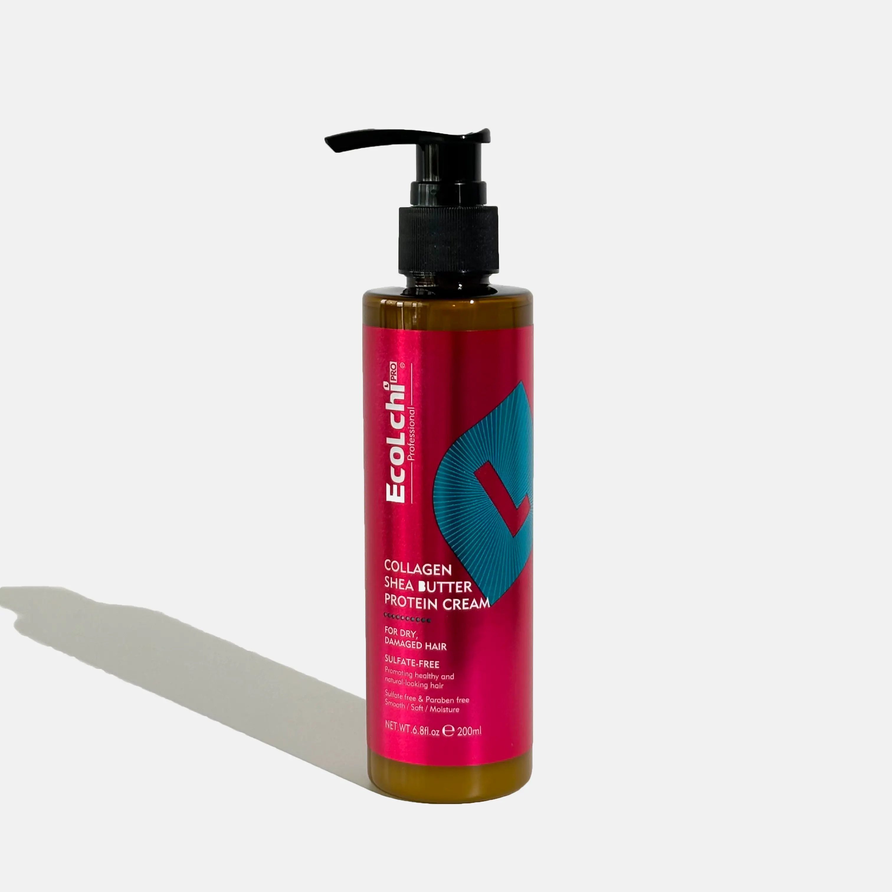 ECOLCHIPRO Collagen Leave-In Conditioner Cream with Protein & Shea Butter, Deep Conditioning Treatment to Hydrate & Nourish Dry, Damaged Hair, 200ml Moisture Gloss