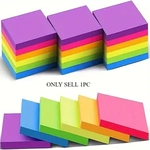 Colorful Sticky Note (50 Sheets/pad), Self Adhesive Memo Pad, Sticky Note Pad, Adhesive Tabs, Office Stationery & Supplies for Home School Office