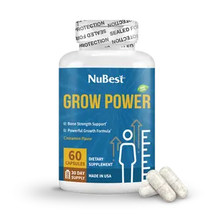 NuBest Grow Power | Daily Growth Supplement with Calcium, Vitamin D3, DHA & GABA,  Development Support for Teens