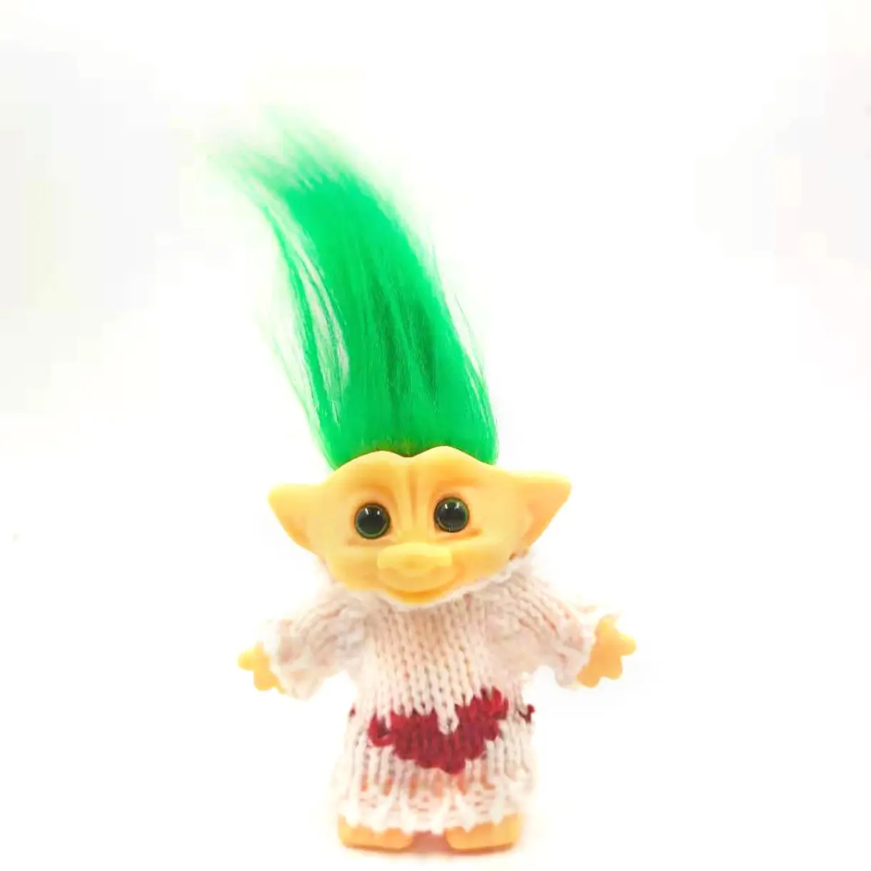 Green and white sweater