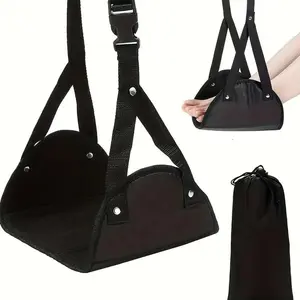 Portable Travel Foot Rest, Compact Size, Comfortable Airplane Foot Hammock, Durable Nylon Material, Ideal for Office & Travel Use