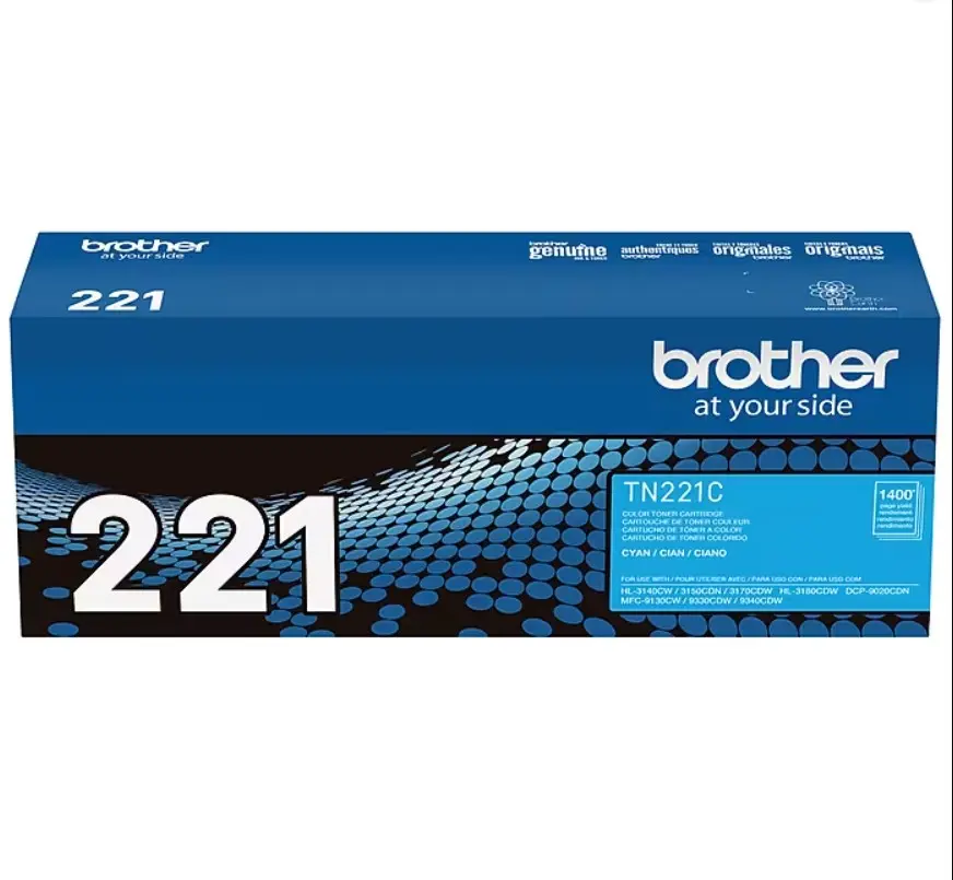 Brother TN-221 Cyan Standard Yield Toner Cartridge (TN221C)