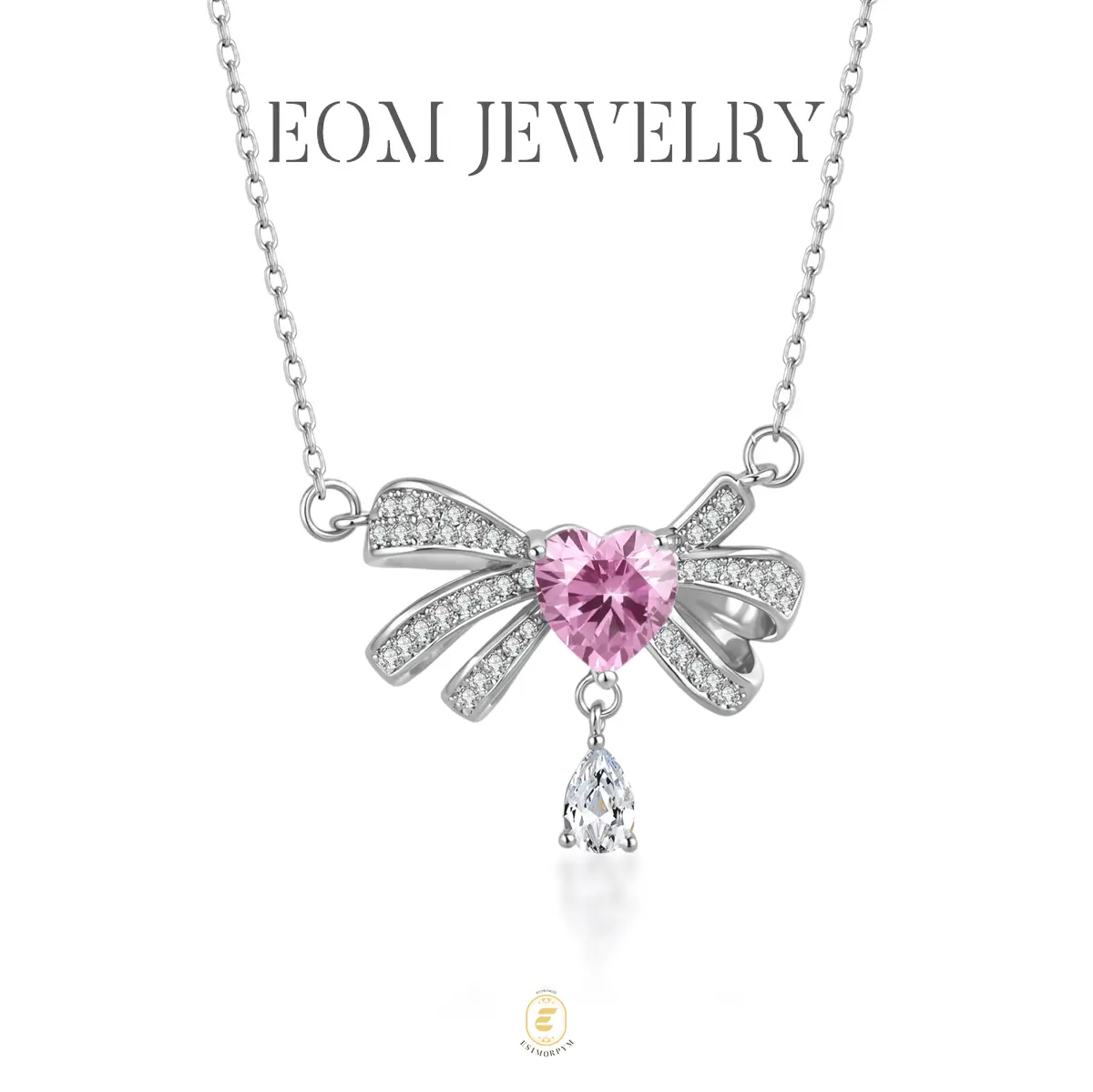 Bow Sweetheart Pendant Necklace Wedding Engagement Anniversary Valentine's Day Birthday Gift Daily Wear Jewelry