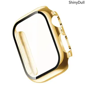 Apple Watch PC Case with Screen Protector – Slim Protective Cover for 40-49mm, Gold & Silver