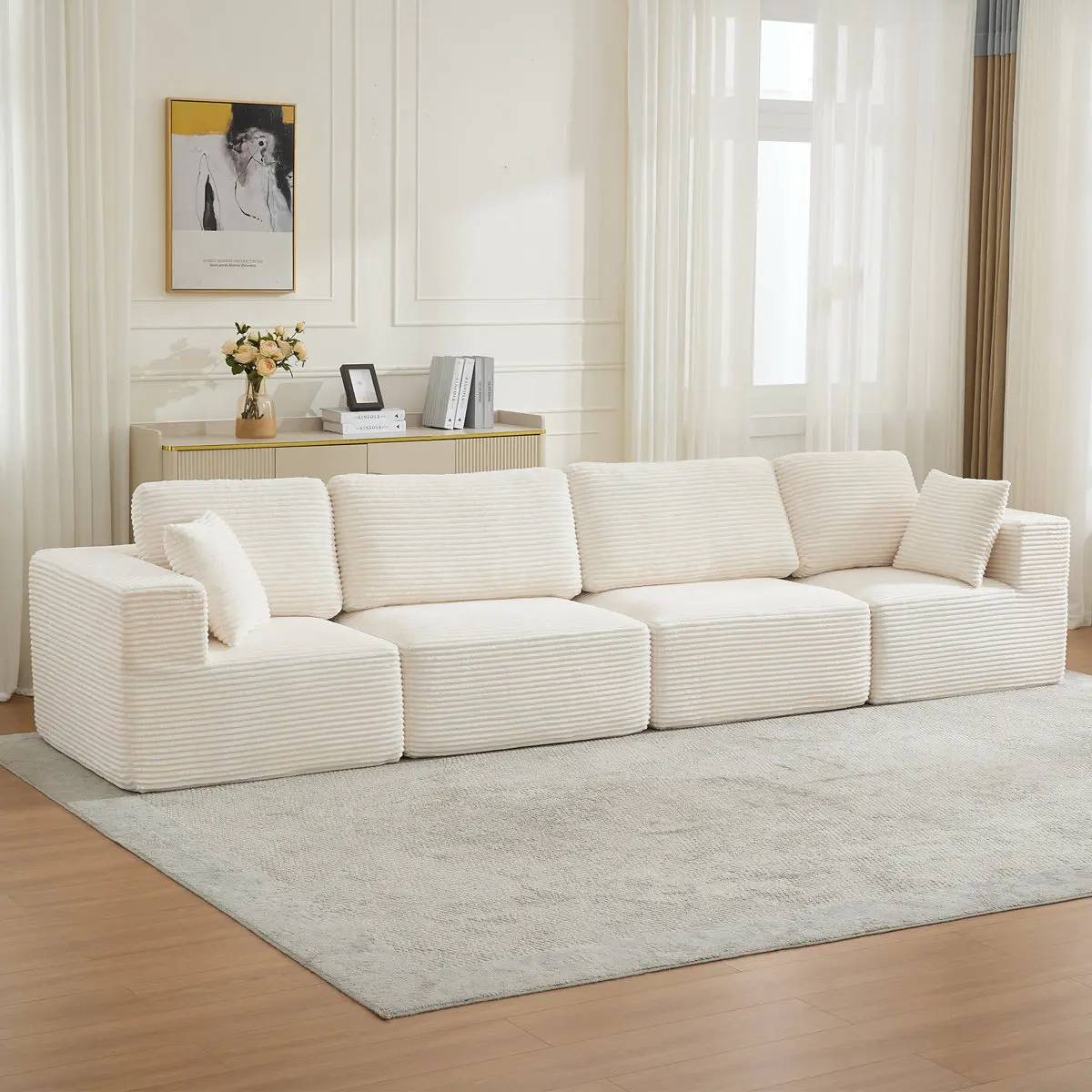 4-Piece Creamy White