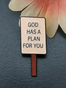 "God Has A Plan For You" Enamel Pin, Christian Inspirational Sign Brooch, Religious Faith Lapel Badge for Daily Wear, Perfect Gift for Faithful Friends & Church Events
