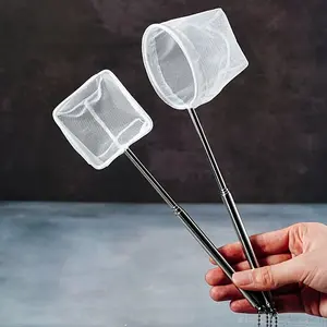 Extendable Stainless Steel Aquarium Fish Net, Foldable Heavy Duty Frame, Fine Mesh For Betta Goldfish Shrimp, Ideal For Aquarium Pond, Perfect Gift For Fish Lovers