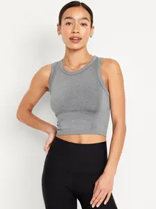 Old Navy Women's Fluid Seamless Fitted Crop Tank Top