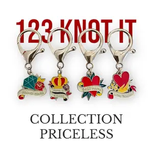 Priceless set of 4 large clasp stitch markers for crocheting
