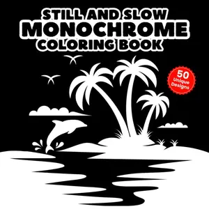 Still and slow Monochrome coloring book: 50 relaxing and mindful monochrome designs you can bring to life with only one color — relax, unwind, and get ... Perfect for all ages. (One-Color Wonders), Paperback