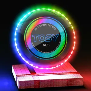 TOYS Flying Disc - 16 Million Colors RGB or 36 LEDs, Extremely Bright, Smart Modes, Camping Essentials for Teens\/Kids\/Adults\/Men\/Boys\/Girls, Auto Light Up, Rechargeable, Waterproof, 175g
