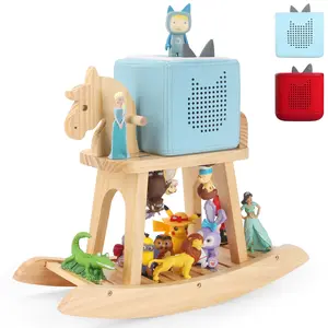Tonies Box Organizer Storage Shelf Rocking Horse Magnetic Floating Shelves for Generation 1 & 2 Player Tonies Figures Display Collection 10~20 Characters