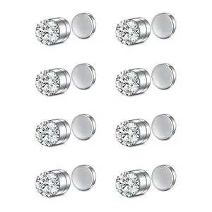 Non-Piercings Magnetic Fake Nose Rings Studs, Punk Style Magnetic Nose Stud Clip On Lip Ear Non Pierced Jewelry for Women Men Silvery Black Golden 3mm