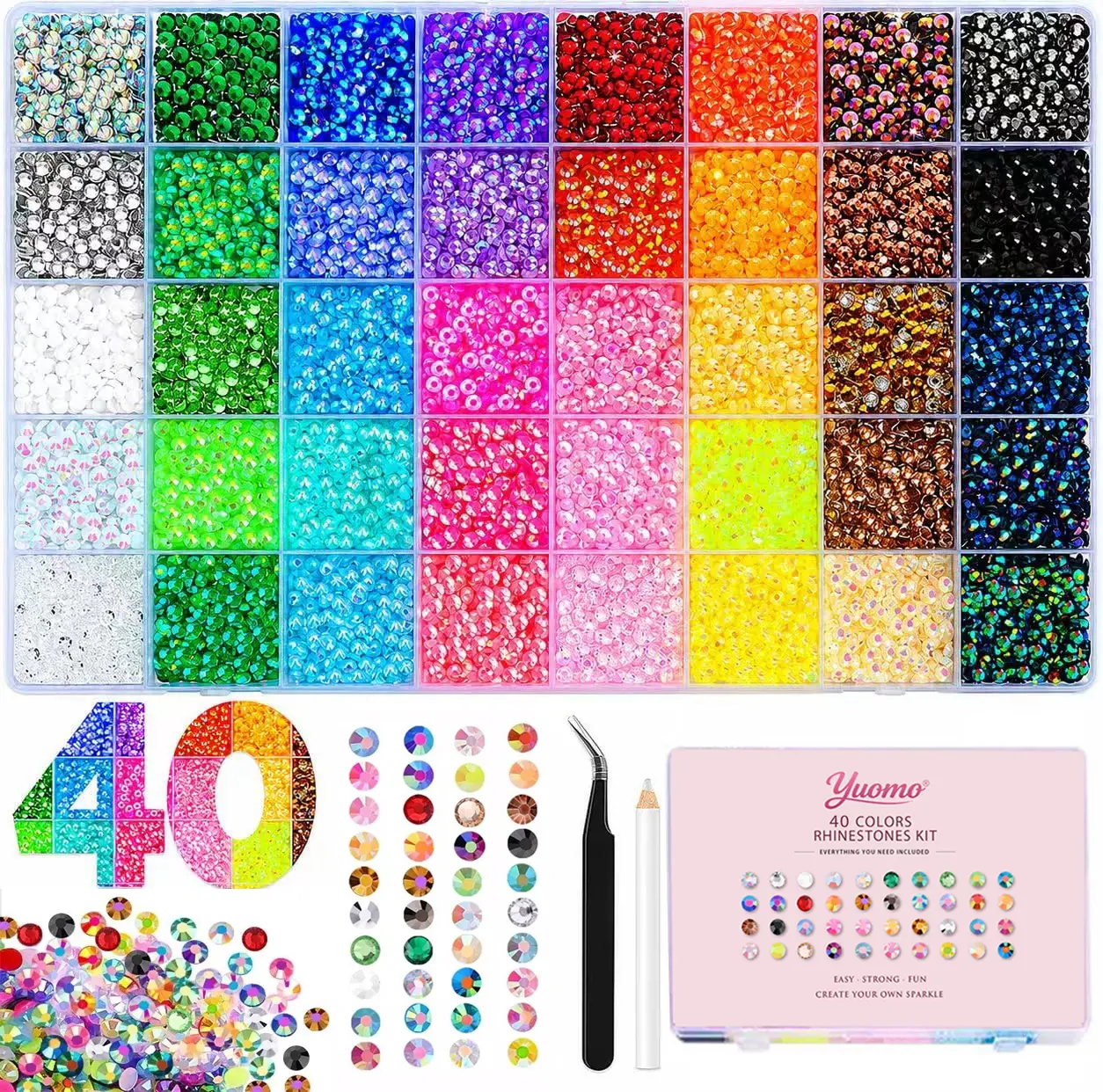 40000Pcs Resin Jelly Rhinestones Synthetic Beads for Bedazzling, Multicolor 3mm Flatback Rainbow beads , Bedazzling Crystal Bedazzling 3mm Multicolor Resin Flatback for Art Bedazzler Kit for Crafting Book Shoes Nail Art