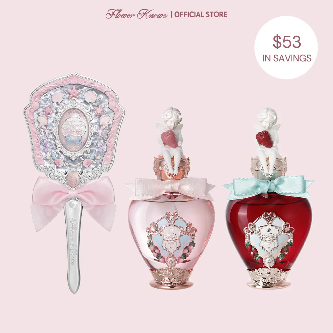 Flower Knows Muse Scent Set, Fruit & Strawberry Sweet Fragrance, 50ml (1.7oz) Eau De Parfum, Long-lasing, Summer Women Perfume Gift, #Summervibes,summerwins