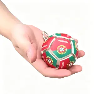 Spherical Fidget Ball Keychain - Soccer Edition Stress Relief Toy with UV Printing for Sports Fans & Office Workers