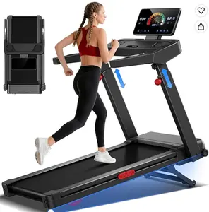 UMYA Electric Auto-Incline Treadmill, 20% Slope, 400LBS Capacity, 3.5HP Quiet Motor, Triple Suspension – Folding Home Fitness Equipment Summerwins