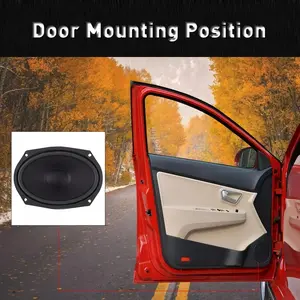 Pair of 2x 6x9 Inch 600W Car Speakers, Full Range Subwoofer with Bass Boost, Button Control & 12V Hardwired Power for Auto Audio Stereo Systems, Music Player Accessory |   Modern Speaker Design |   Sturdy Cone Structure, Speakers for Car