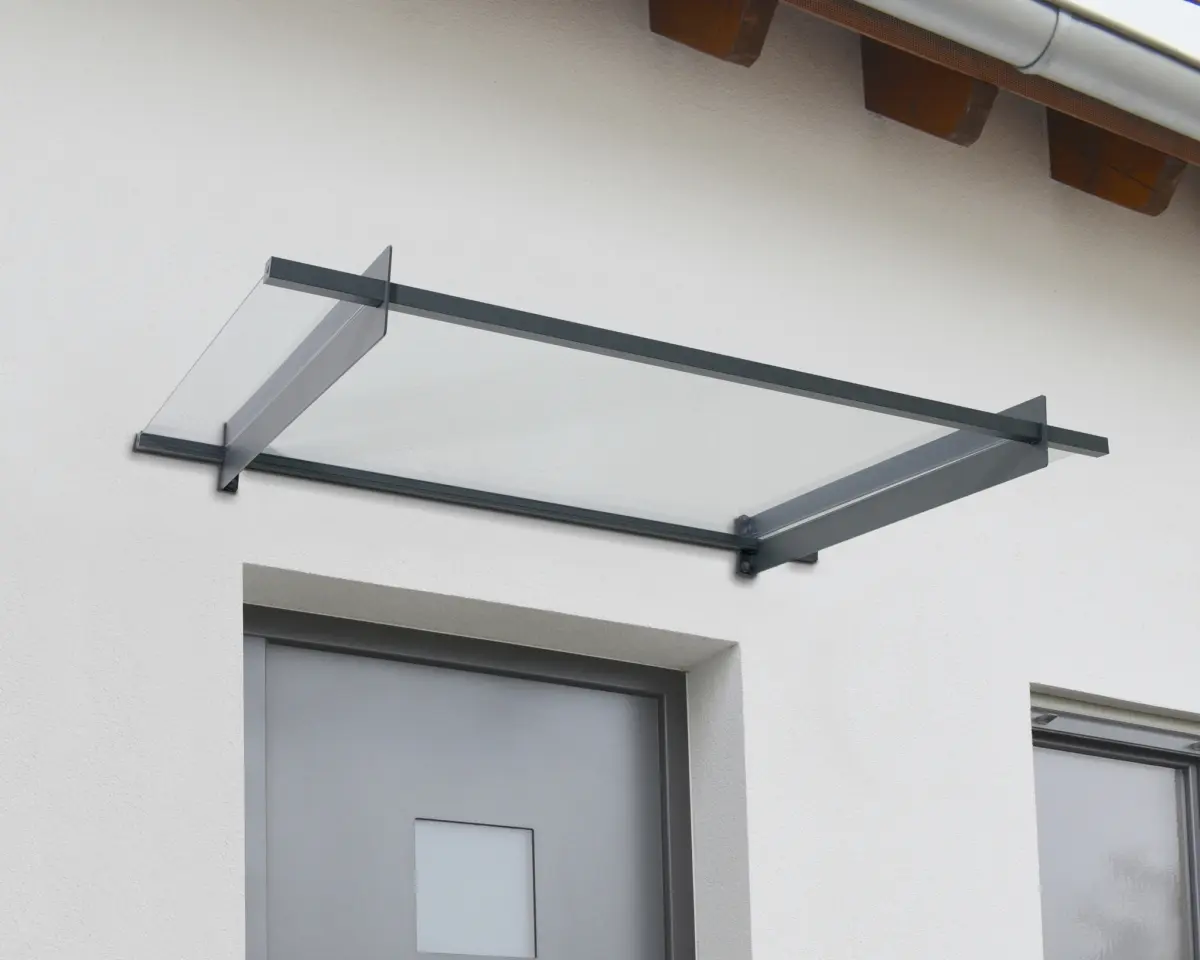 Canopia Nancy 1500 Steel Door Canopy Awning, Acrylic, Sun Protection, Sturdy, Decorative, Natural Light-Friendly Outdoor Furniture
