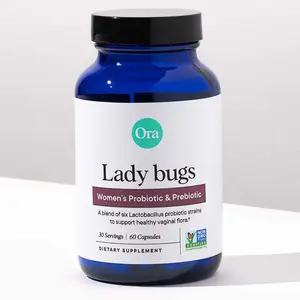 Ora Organic Prebiotics and Probiotics for Women - Lactobacillus for V@ginal and Urinary Tract Health, Contains 16 Billion CFU, 6 Strains - 1 Month Supply, 60 Vegan Probiotic Capsules
