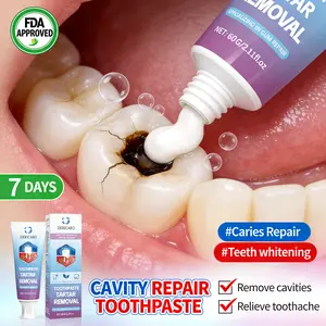 ZKRICARO Anti-Cavity Repair Toothpaste: FDA approved, repairs cavities, reduces sensitivity and protects gums, removes plaque and tartar, and safeguards oral health.
