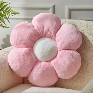 Pink Flower Pillow,Flower Shaped Throw Pillow 15.7In Daisy Pillow Cushion Cute Flower Seating Cushion Home Decorative Pillows for Sofa Couch Bed