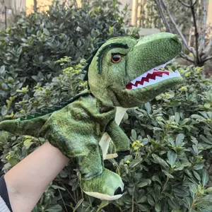 Dinosaur Hand Puppets for Kids, Realistic Soft Plush Dino Puppet, T-Rex, Triceratops, Fun Educational Imagination Learning Toy, Pretend Play for Toddlers & Preschool