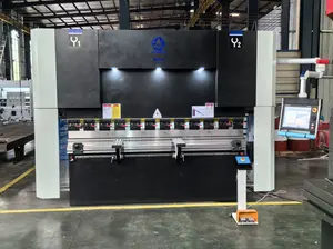 80T/2500mm high-quality black and gray bending machine is equipped with the DA66T system and 6+1 axes