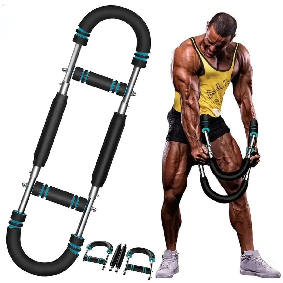 Adjustable Twister Arm Trainer,Chest workout Strengthen Chest and Arm Muscles Men's Fitness Trainer Detachable Portable Spring Resistance Home Fitness Equipment