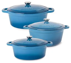 BergHOFF Neo 6pc Cast Iron Dutch Oven CookwareSet with Lids