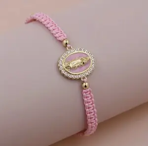 Adjustable Virgencita Chram Bracelets for Couple, Family Friendship Bracelets, Best Friend Gift for New Year Valentine's Day