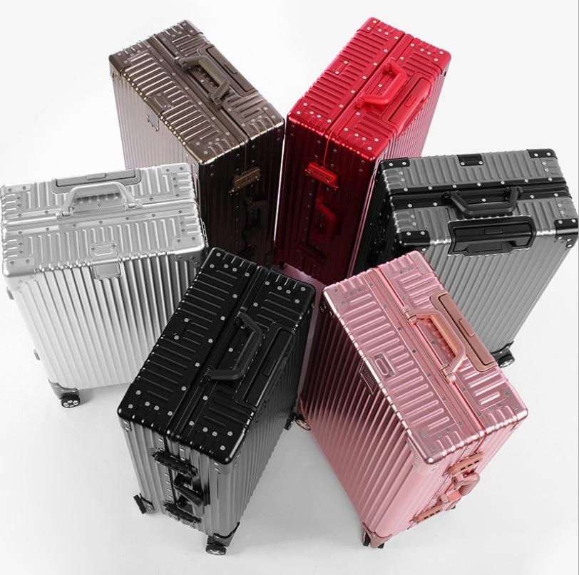 Aluminum Magnesium Alloy Luggage Premium Metal Suitcase TSA Lock Travel Case Aluminum Magnesium Alloy Luggage Premium Metal Suitcase TSA Lock Travel Case