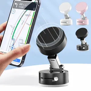 Vacuum Magnetic Suction Cup Holder Car Glass Vacuum Double Sided Magnetic Holder For Iphone Android Smartphone Electronics Accessories magnetic hands-free portable phone holder Foldable Stand