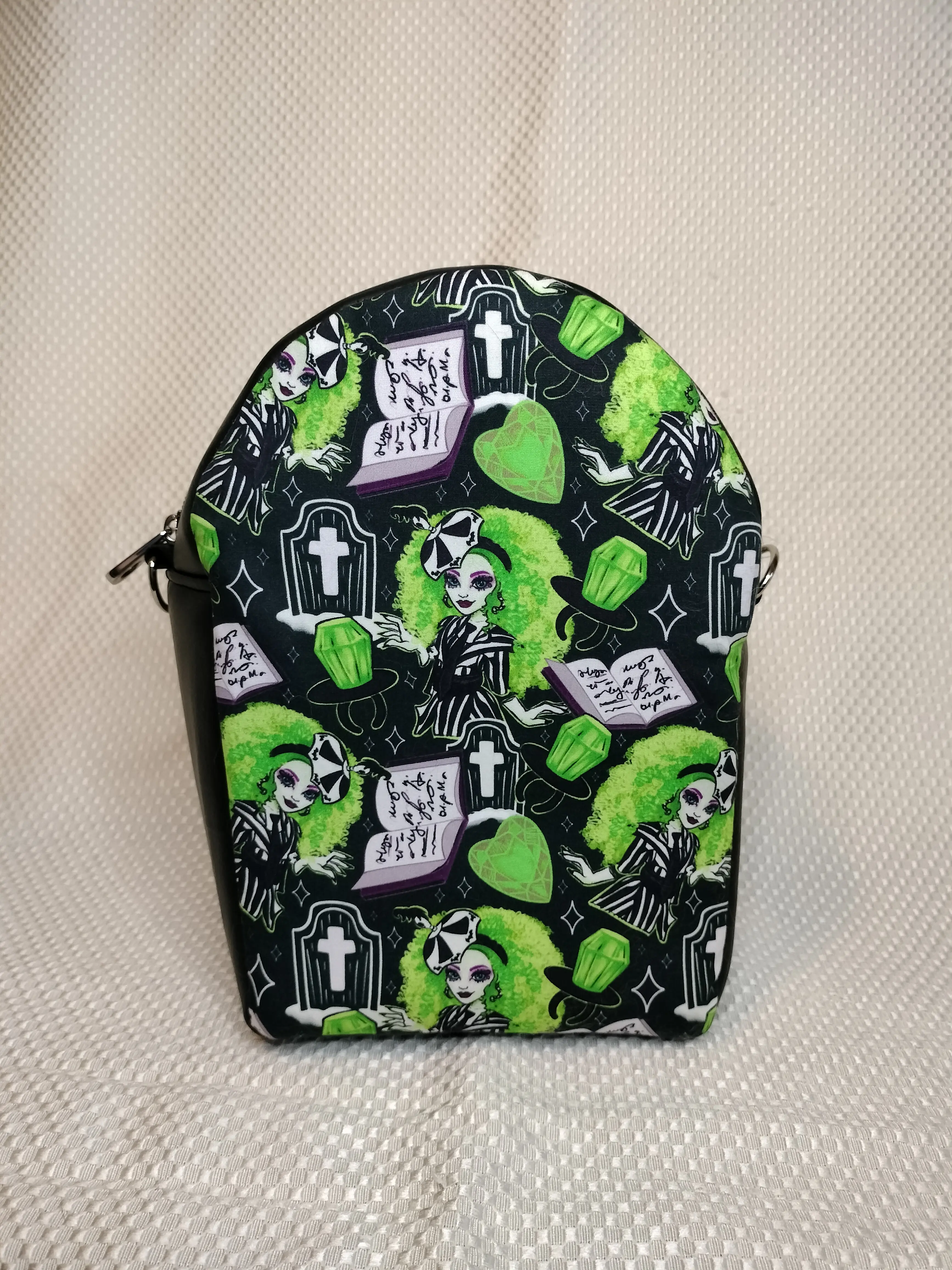 Tombstone Beetle Girl Cross Body Bag Convertible to Book Bag